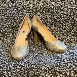 Elegant Silver Heels by Aldo